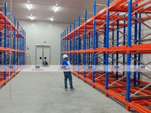 Dự án lắp kệ kho Push Back cho trung tâm chế biến thịt bò Tam Đảo 3