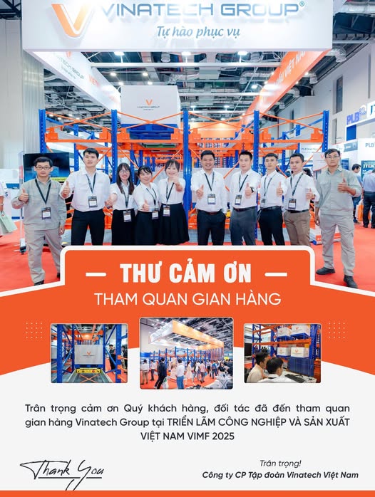 THƯ CẢM ƠN KHÁCH HÀNG & ĐỐI TÁC ĐÃ GHÉ THĂM GIAN HÀNG VINATECH GROUP TẠI TRIỂN LÃM VIMF 2025